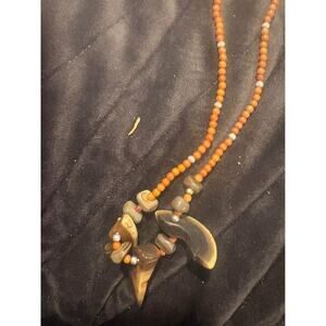 Apple coral fetish necklace